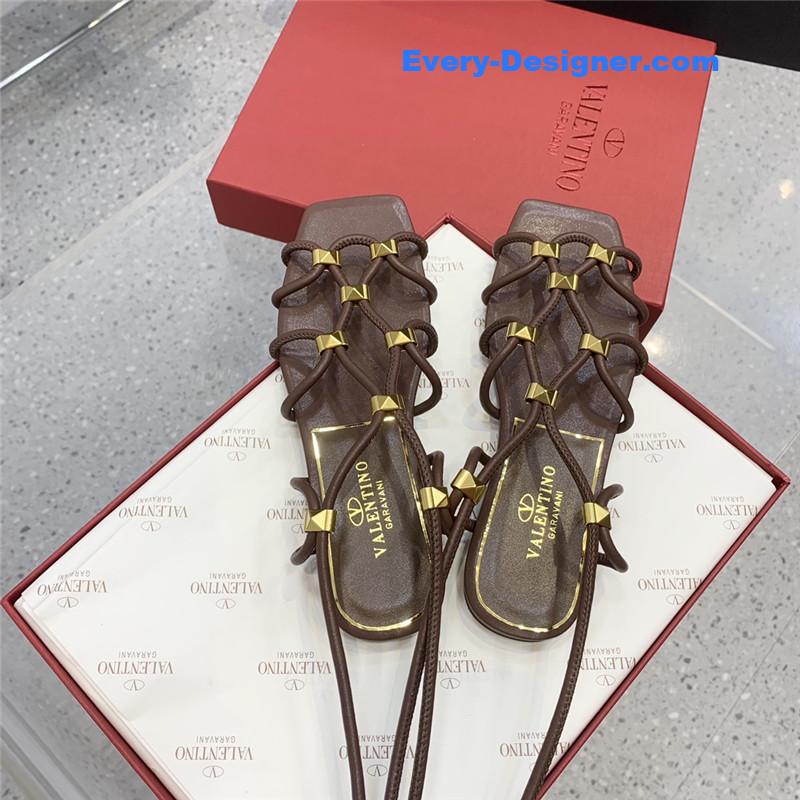 Va1e*ntin0 studded lace-up sandals