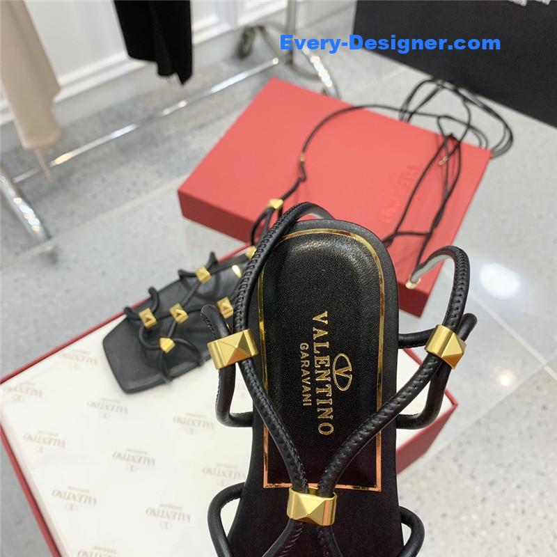 Va1e*ntin0 studded lace-up sandals