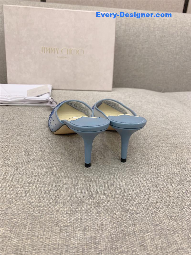 J1m*y Ch00 new rhinestone mesh fairy shoes wedding shoes