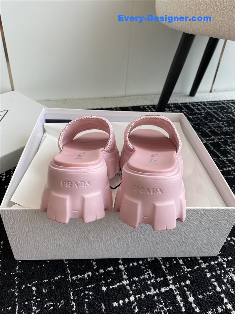 Pra*a gear platform woven slippers