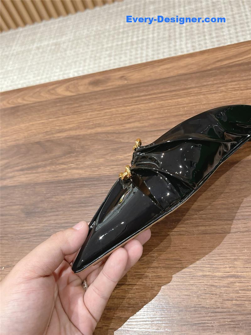 b0tt*ga Ven*ta brown leather mules