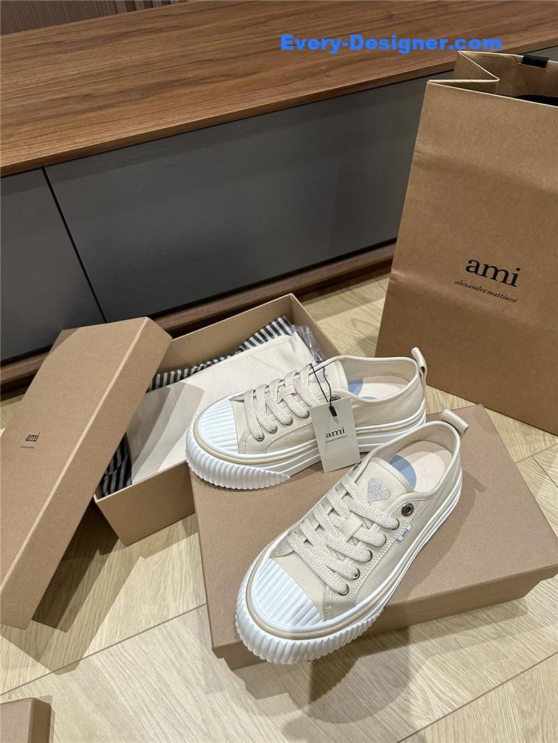 Amina Muaddi Denim Loafers