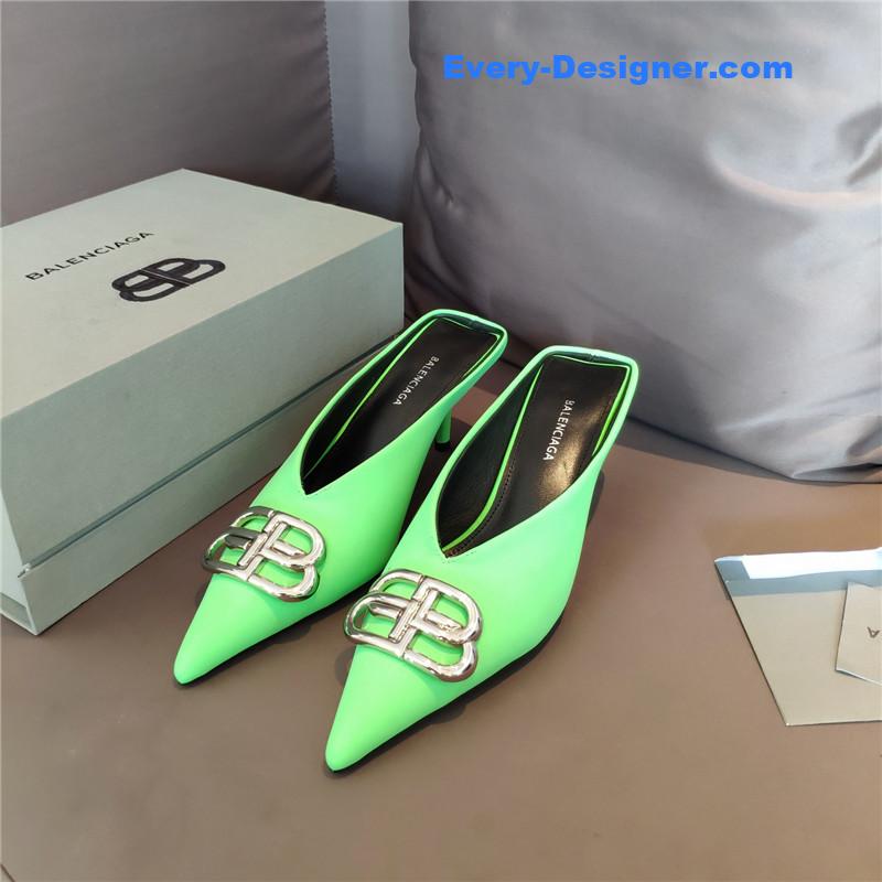 Ba1en*iaga new double b buckle muller slippers