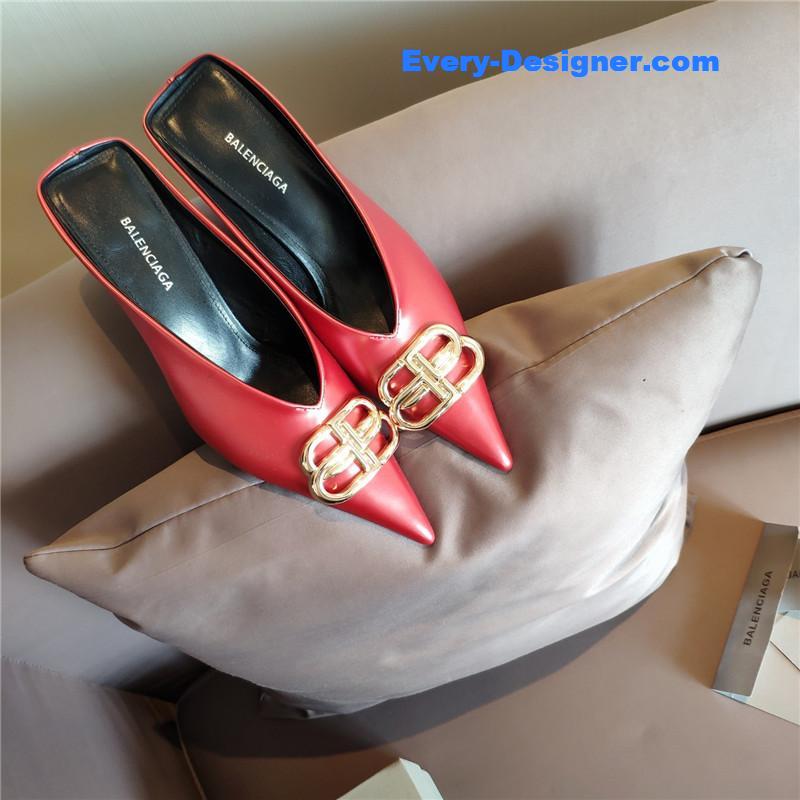 Ba1en*iaga new double b buckle muller slippers