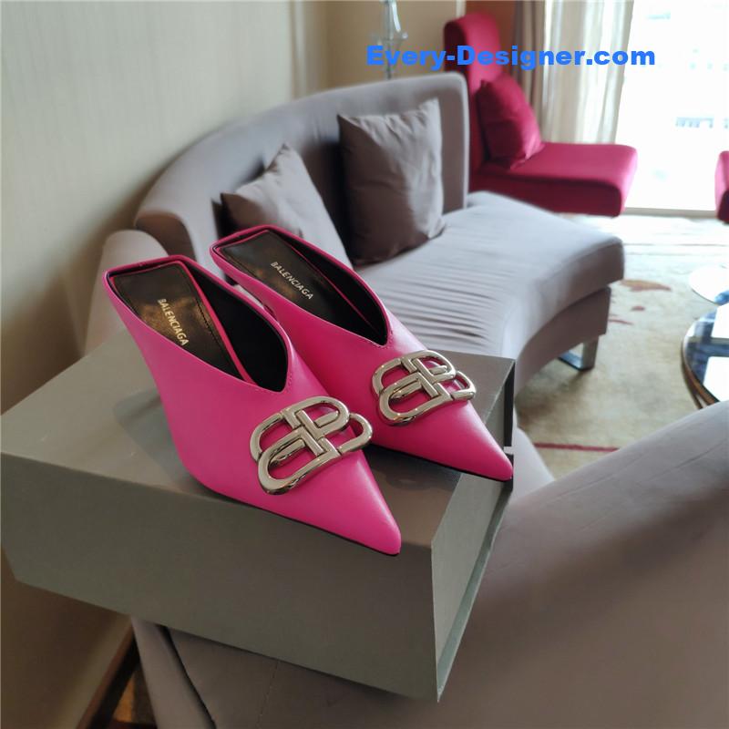 Ba1en*iaga new double b buckle muller slippers