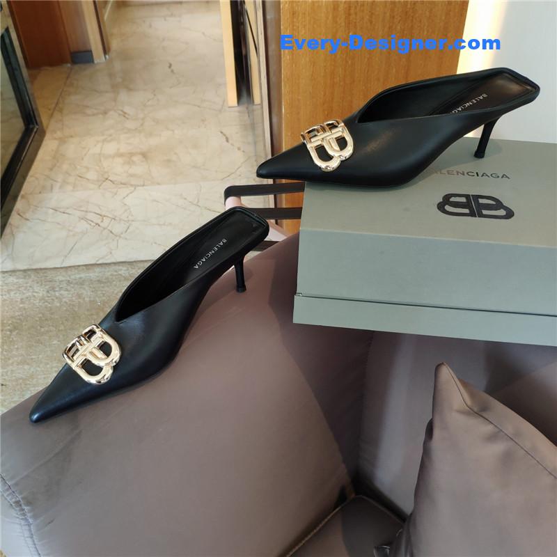 Ba1en*iaga new double b buckle muller slippers