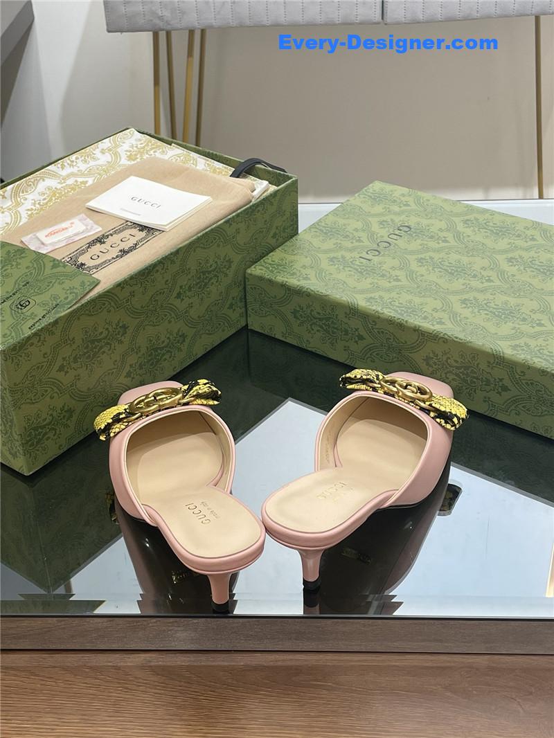 Gvc*1 early autumn cat heel muller slippers