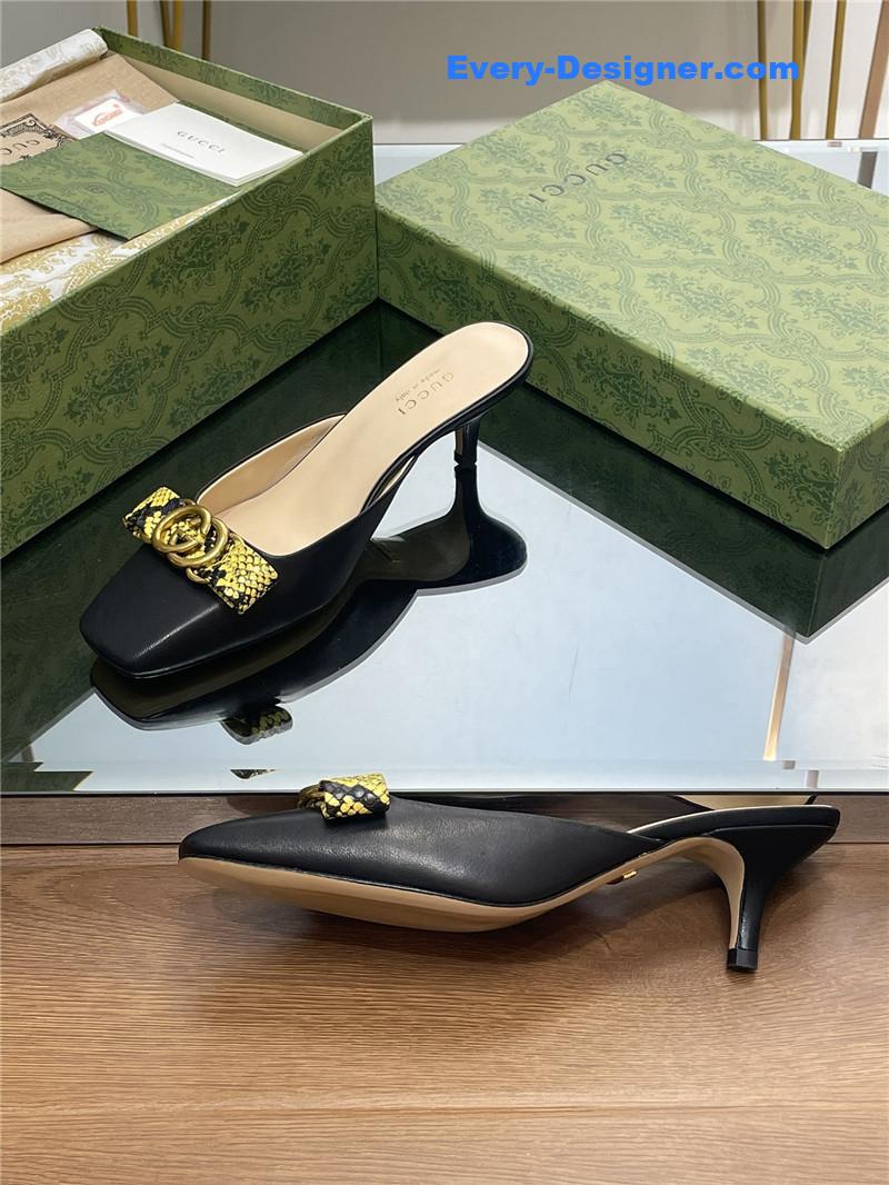 Gvc*1 early autumn cat heel muller slippers
