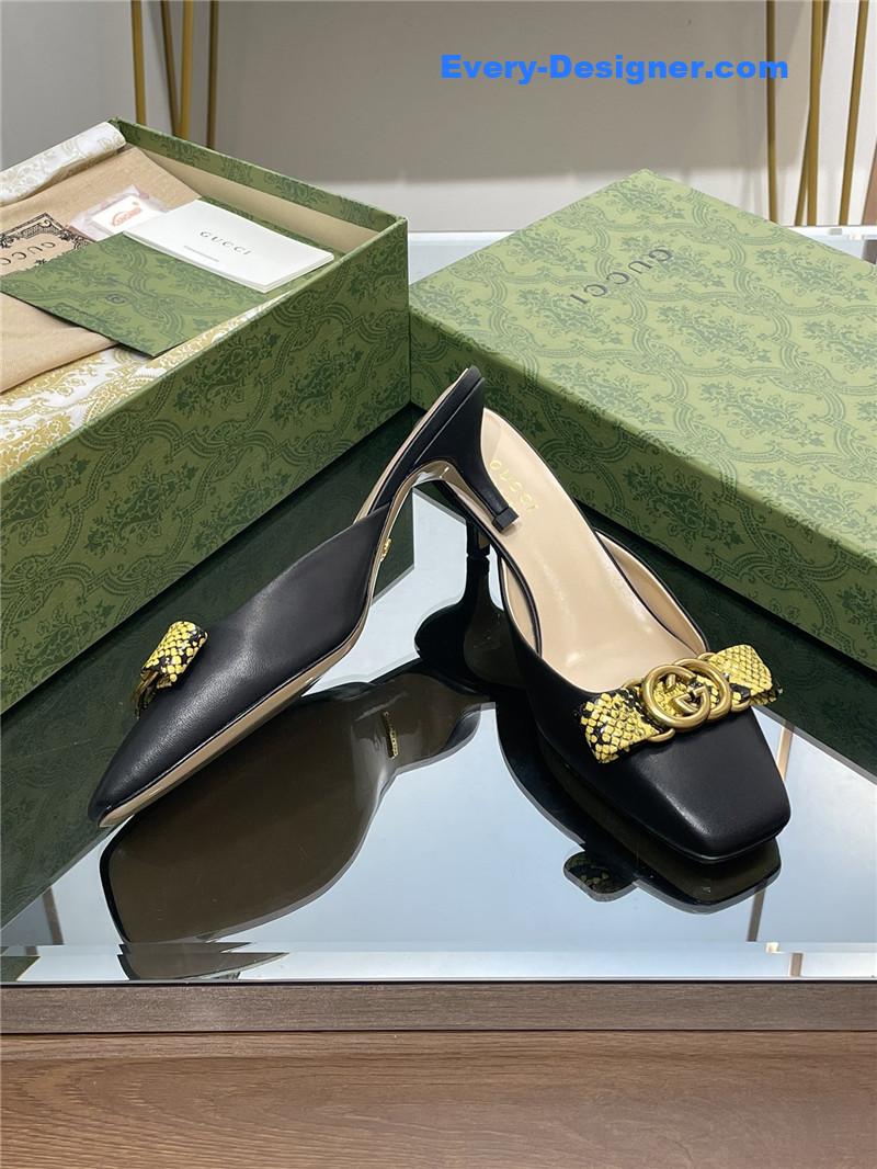 Gvc*1 early autumn cat heel muller slippers
