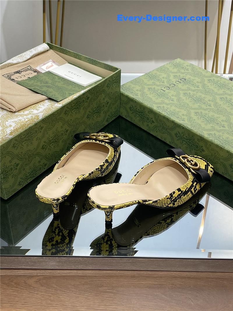 Gvc*1 early autumn cat heel muller slippers