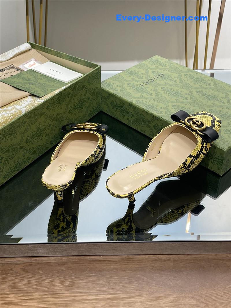 Gvc*1 early autumn cat heel muller slippers