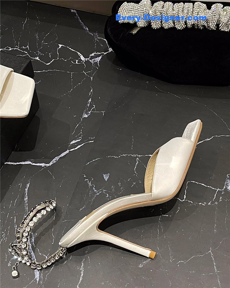 J1m*y Ch00 new ice fish mouth high-heeled sandals