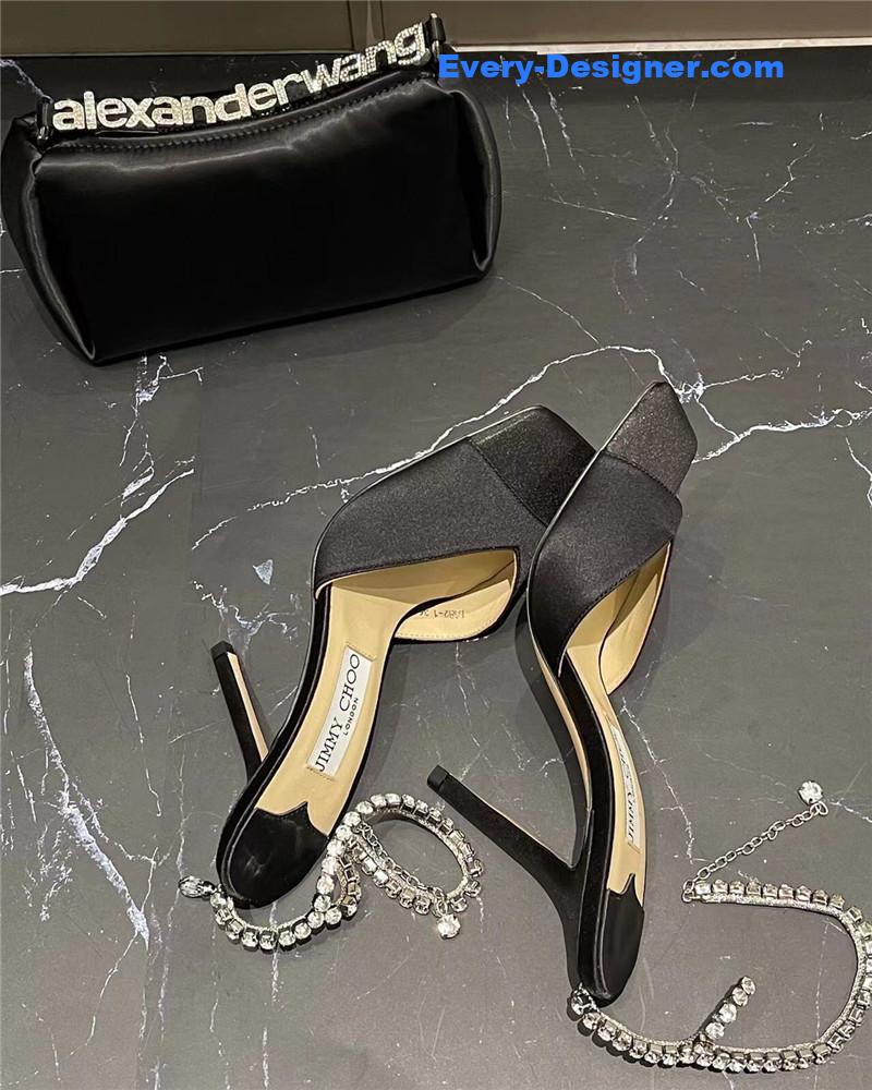 J1m*y Ch00 new ice fish mouth high-heeled sandals