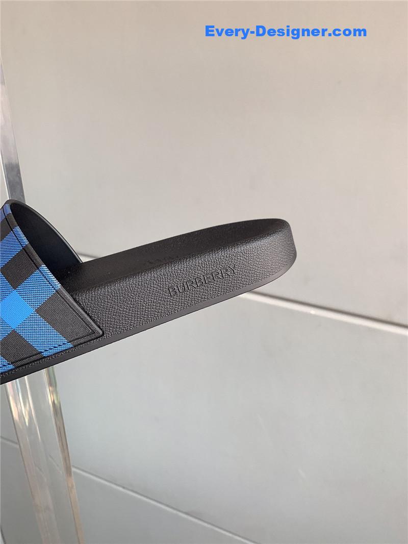 Bv*b*rry classic plaid slides