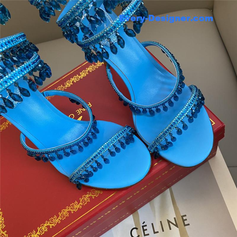 Rene Caovilla Classic Snake Wrap Sandals