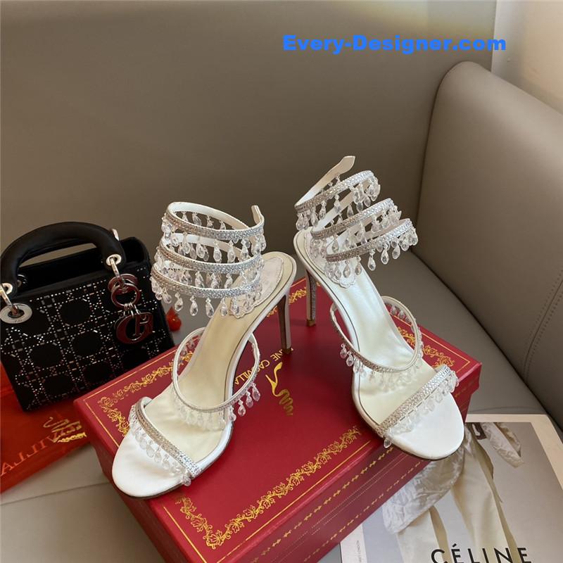 Rene Caovilla Classic Snake Wrap Sandals