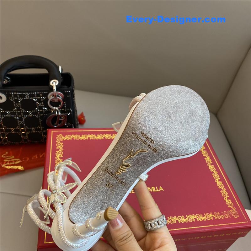 Rene Caovilla latest butterfly strap high-heeled sandals