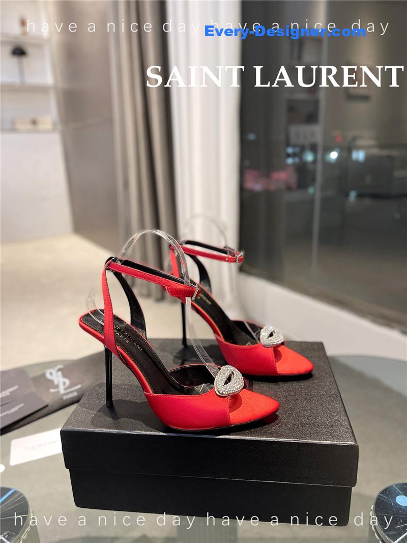 Y51 pointed crepe satin slingback pumps