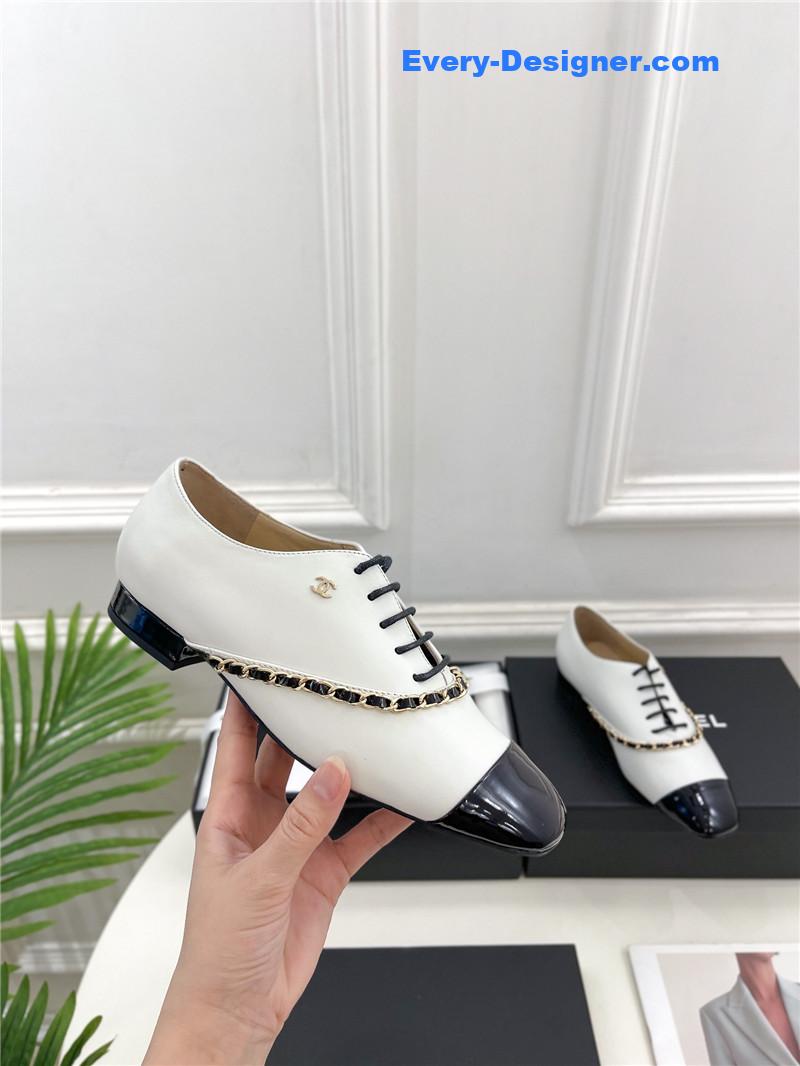 CC catwalk chain lace-up shoes