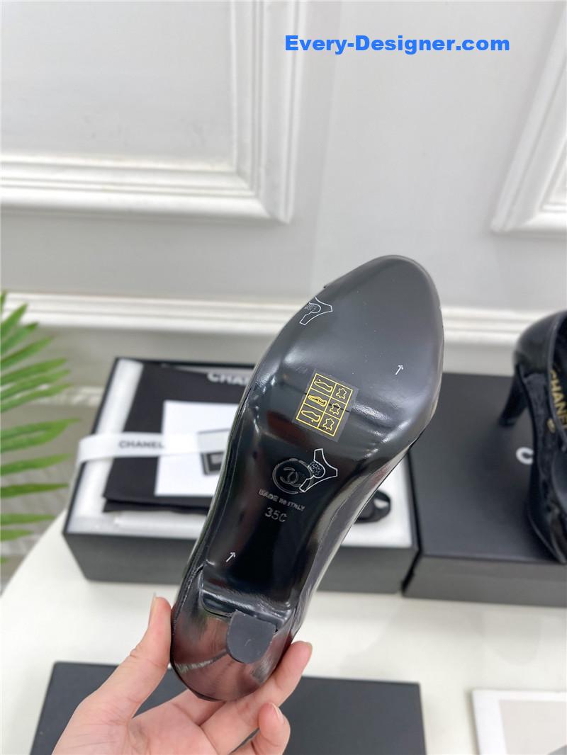 CC catwalk style high heel shoes