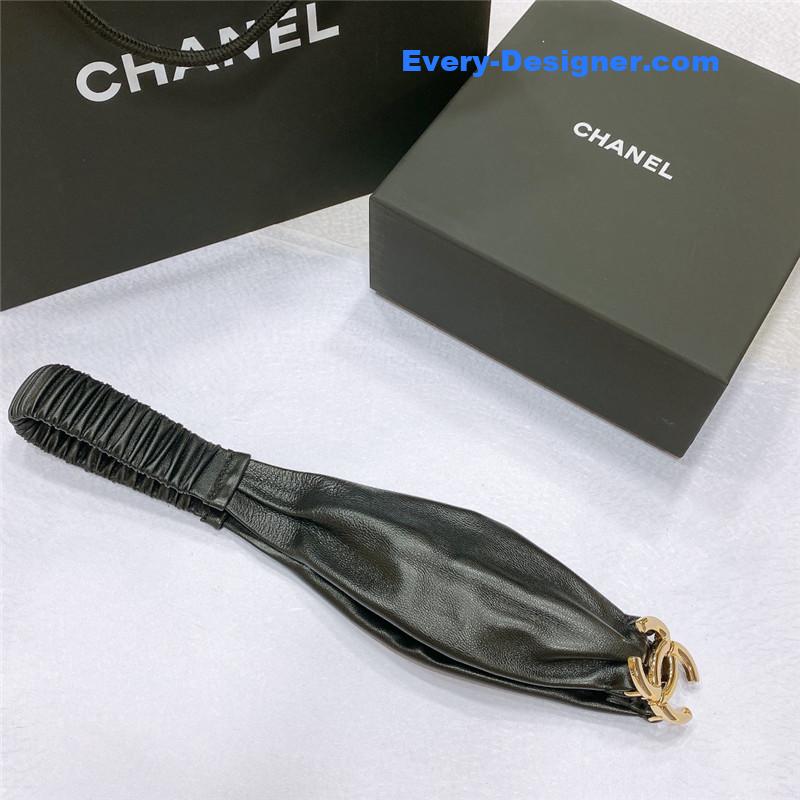 Ch**el smooth Ch**el brass buckle sheepskin elastic belt