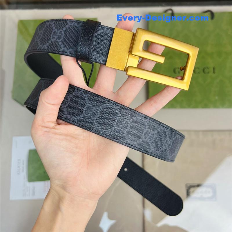 Gvc*1 square g buckle reversible belt