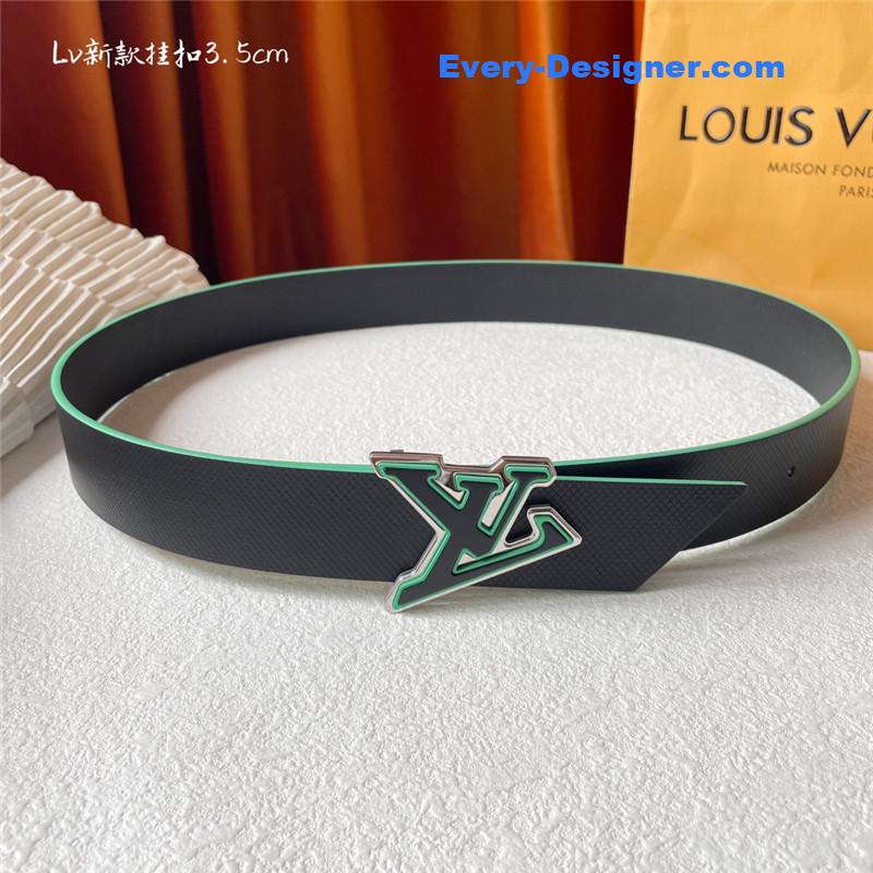l0vis Vvtt0n lv black plain weave bottom belt