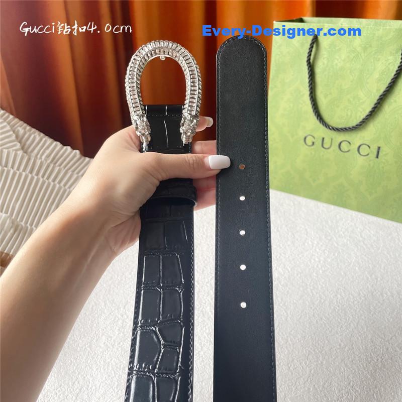Gvc*1 crocodile calfskin belt