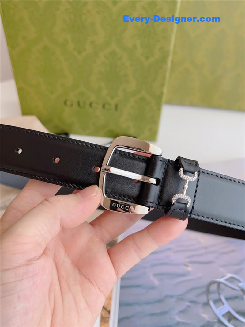 Gvc*1 print embossed leather belt