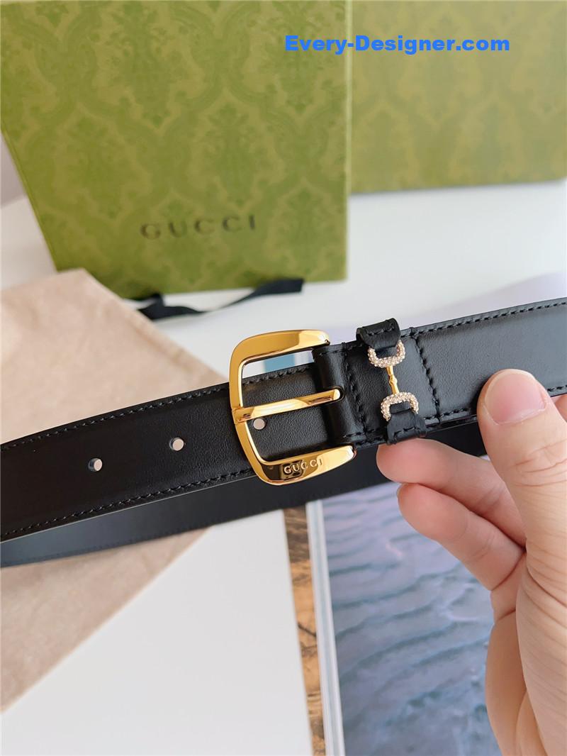 Gvc*1 print embossed leather belt