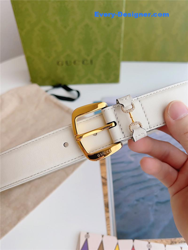 Gvc*1 print embossed leather belt