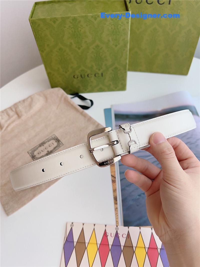 Gvc*1 print embossed leather belt
