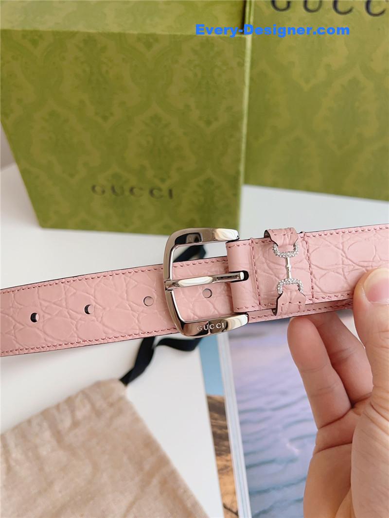 Gvc*1 print embossed leather belt