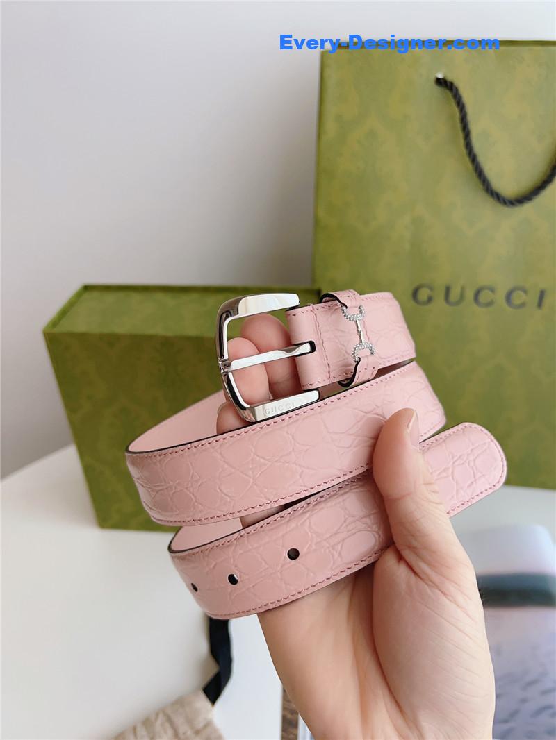 Gvc*1 print embossed leather belt