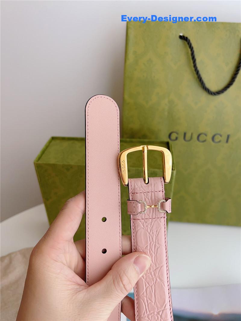 Gvc*1 print embossed leather belt