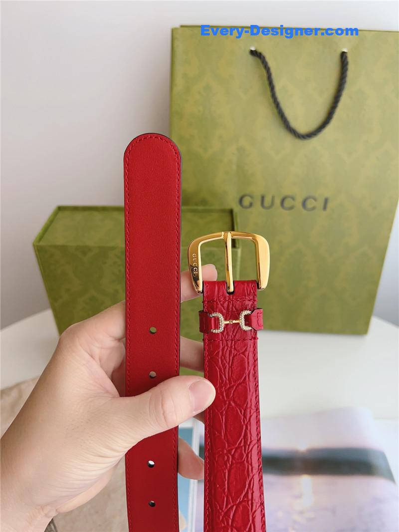 Gvc*1 print embossed leather belt