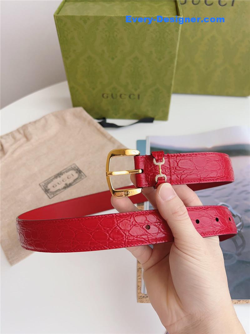 Gvc*1 print embossed leather belt