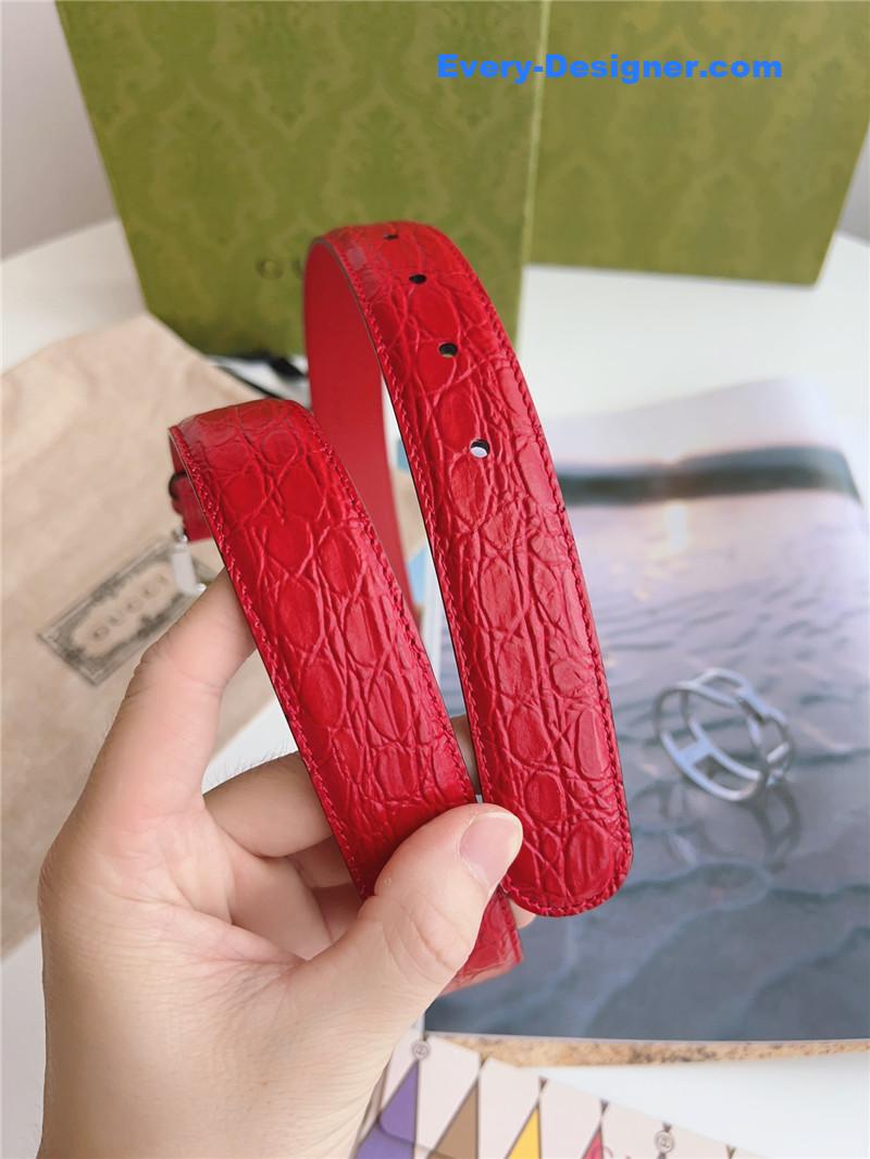 Gvc*1 print embossed leather belt