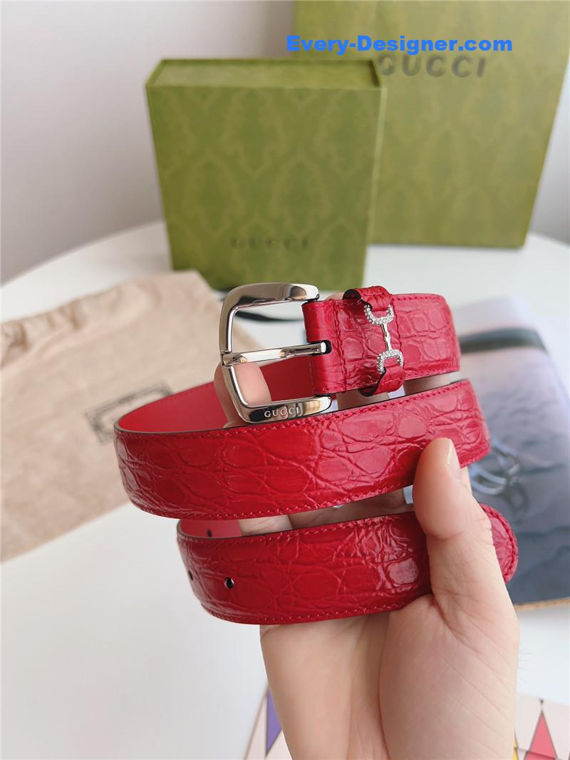 Gvc*1 print embossed leather belt