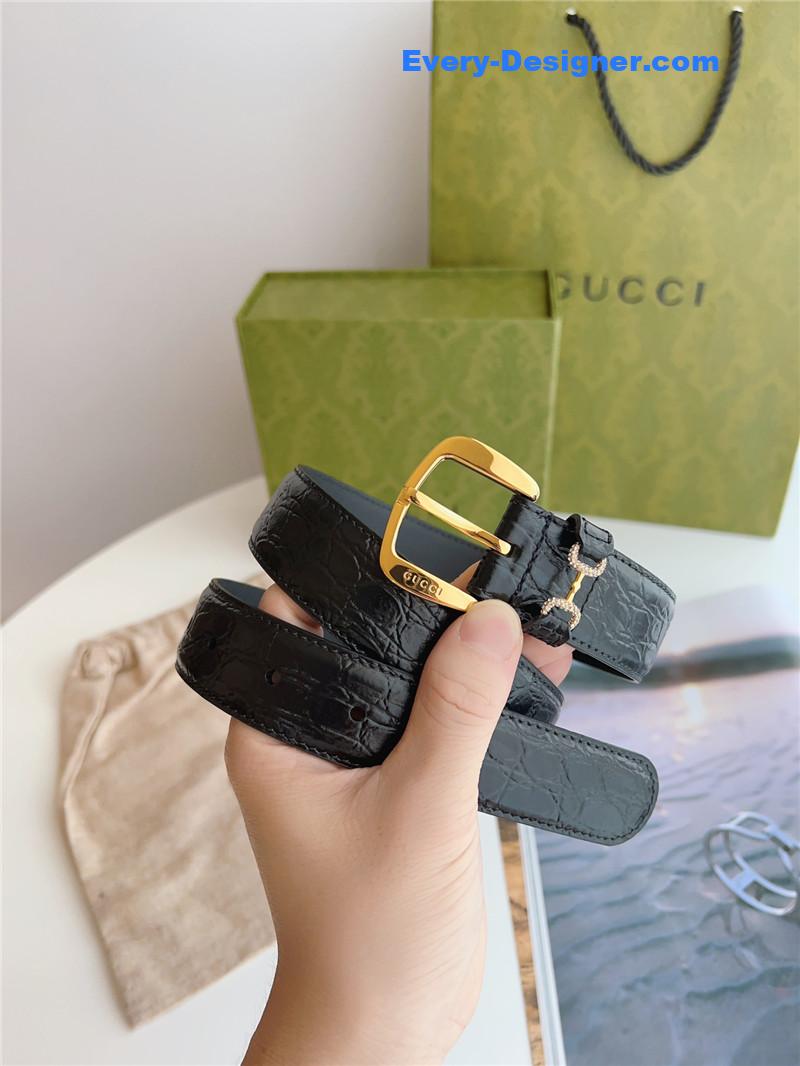 Gvc*1 print embossed leather belt