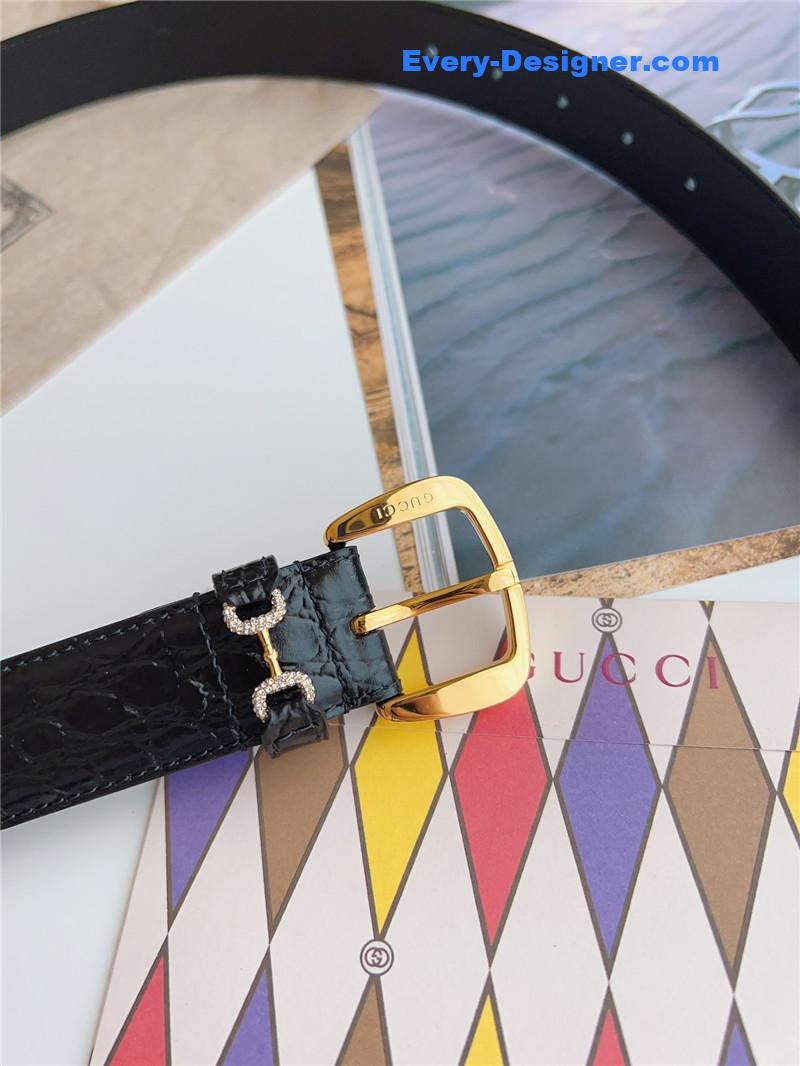 Gvc*1 print embossed leather belt