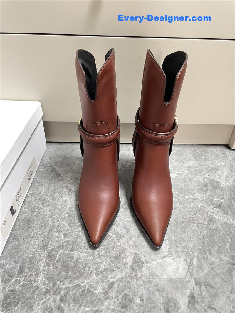 Ce1i*e autumn and winter new retro arc de triomphe ankle boots