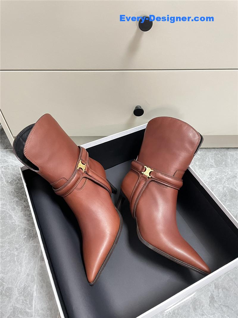 Ce1i*e autumn and winter new retro arc de triomphe ankle boots