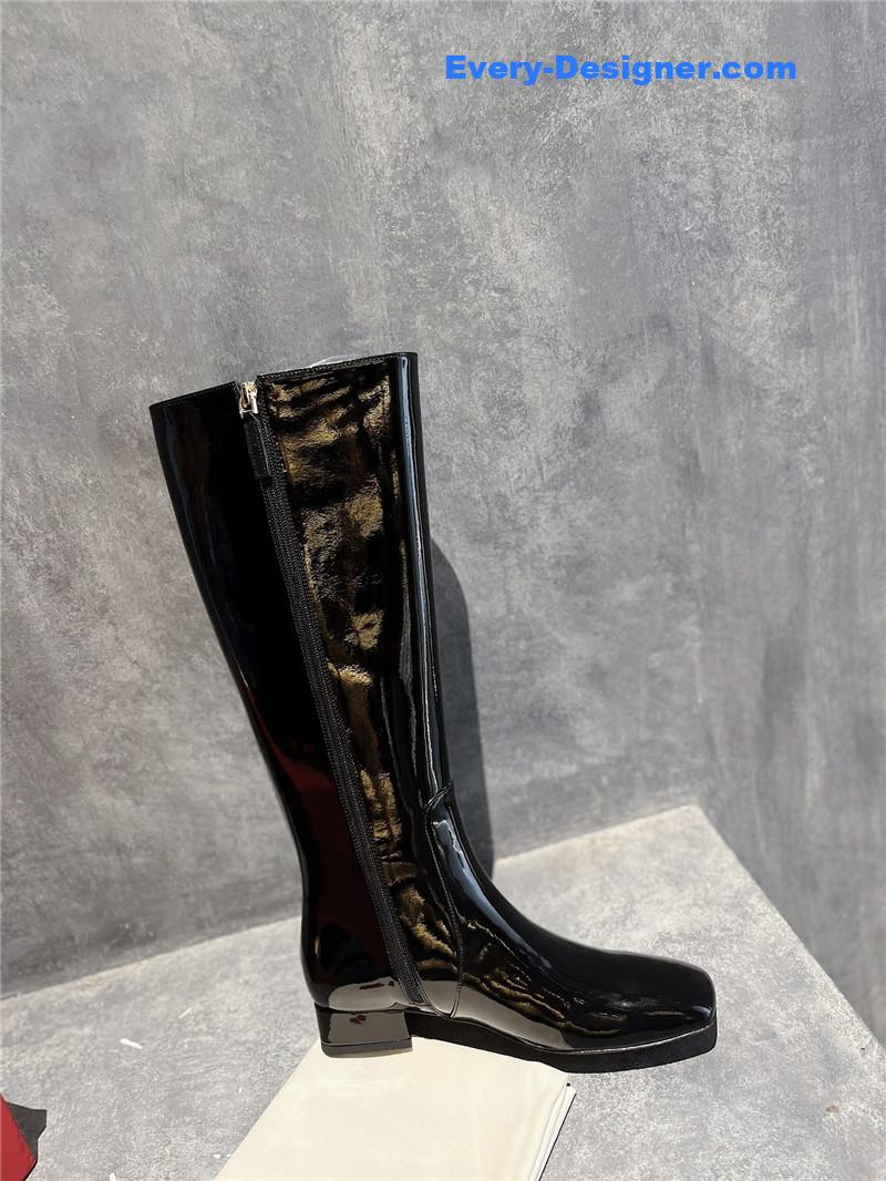 Va1e*ntin0 leather outsole mid boots