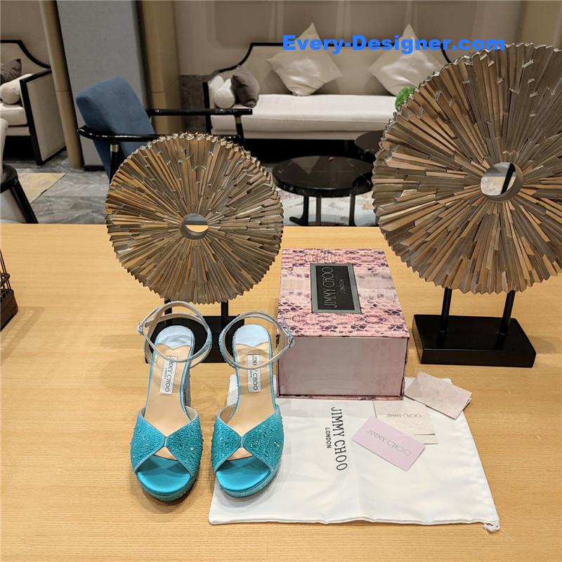 j1m*y ch00 blue color block hot D1am0nd wedding shoes