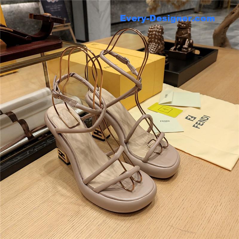 F**di color block haute couture sandals