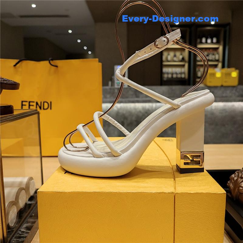 F**di color block haute couture sandals
