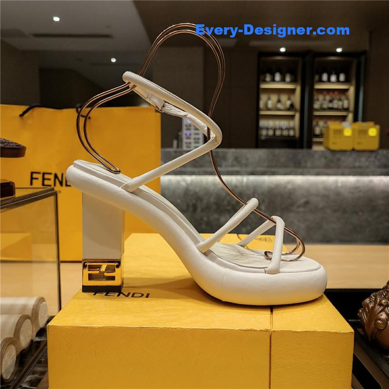 F**di color block haute couture sandals