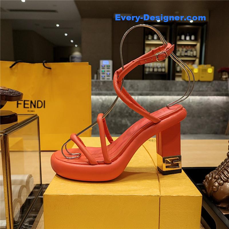 F**di color block haute couture sandals