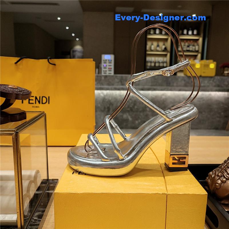F**di color block haute couture sandals